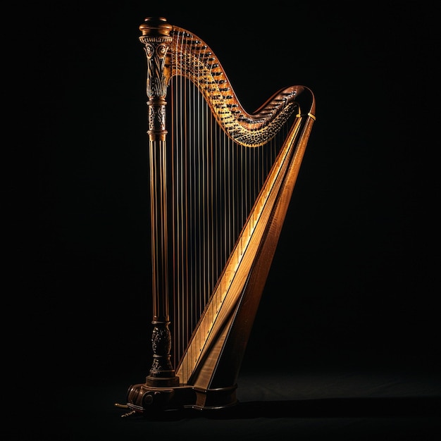 Image of harp isolated on background