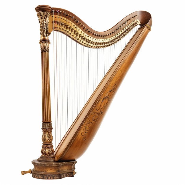 Image of harp isolated on background