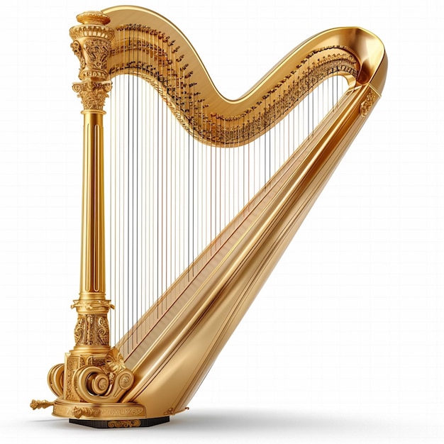 Image of harp isolated on background