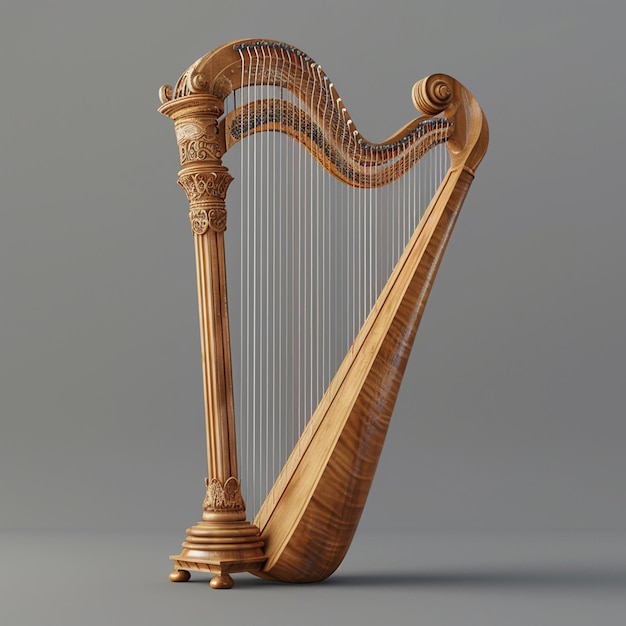 Image of harp isolated on background