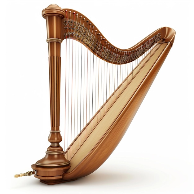 Image of harp isolated on background