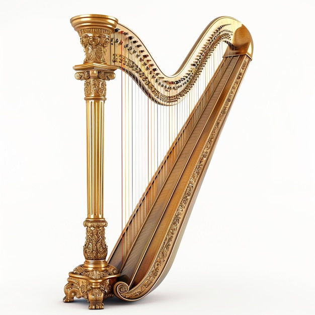 Image of harp isolated on background