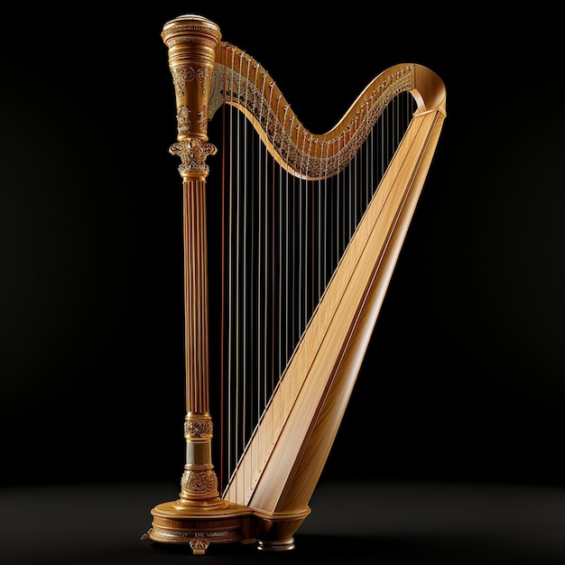 Image of harp isolated on background