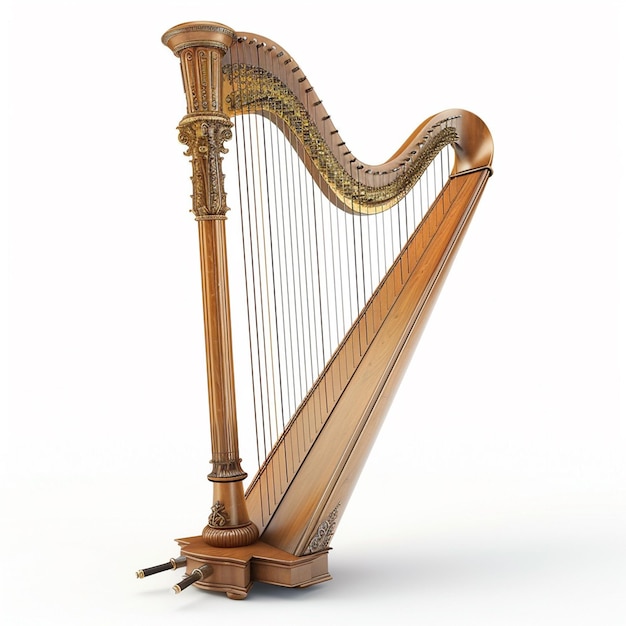 Image of harp isolated on background