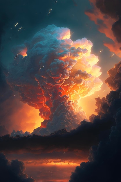 An image of a huge cloud in the sky generative ai