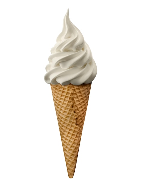 a image of a ice cream cone mockup isolated on a white background