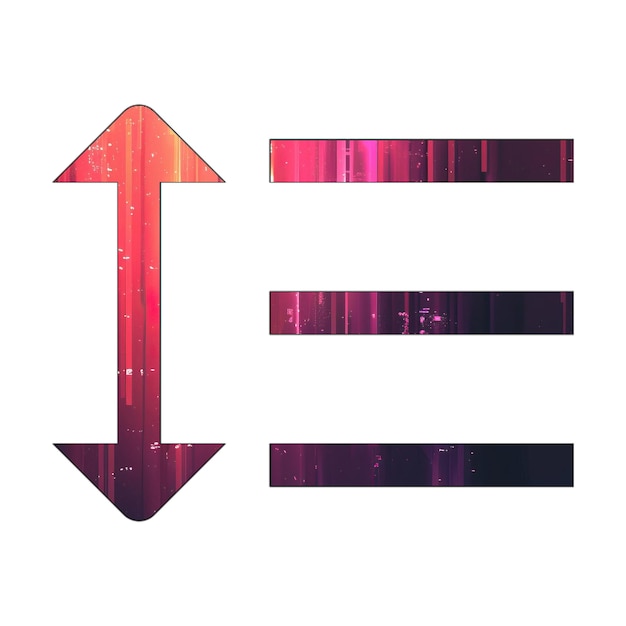 Photo image icons interlining cyberpunk gradient style