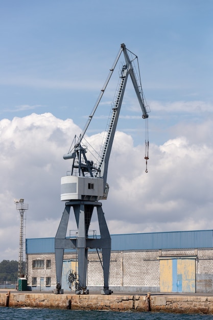 Image of Industrial harbor crane in the seaport