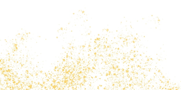 The image is a photorealistic representation of a white background with gold speckles scattered