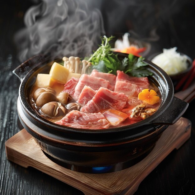 Image of japanese food that shabushabu and good apply for book menu