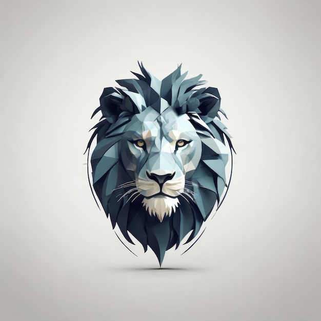 an image of a lion head with a circle around it