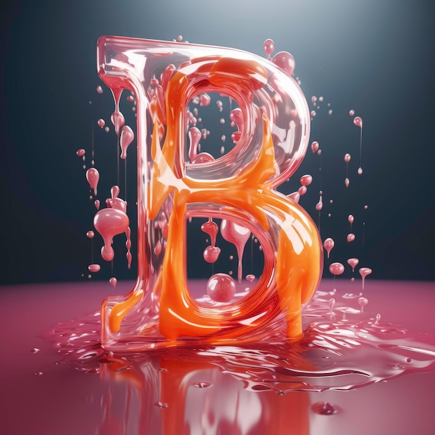 Image liqud 3D fonts