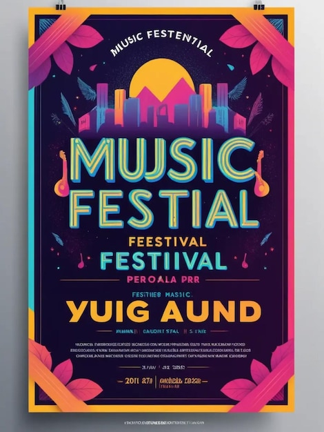 Photo image of live music poster template ideas