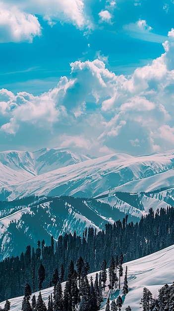 Photo image of the majestic gulmarg hill station in kashmir