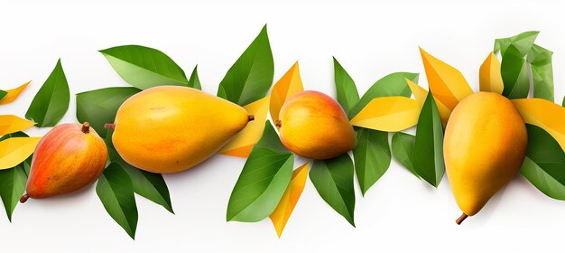 image of mango with leaves on white background mango advertisement