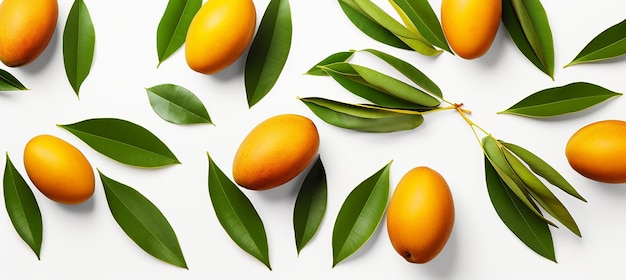 image of mango with leaves on white background mango advertisement