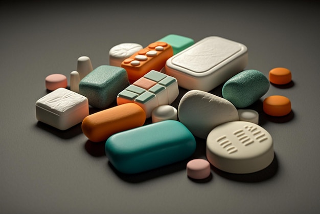 Image of medical tablets or pills and capsules