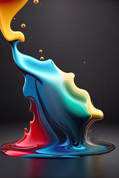 Image of melting paint stains