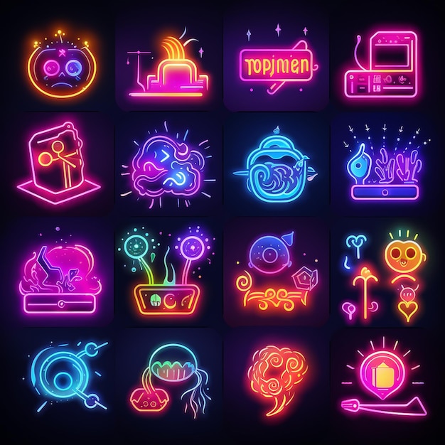 Photo image of neon icon