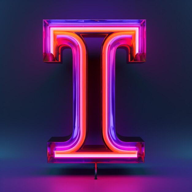 Photo image of neon t icon