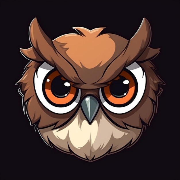 Photo image owl face clipart