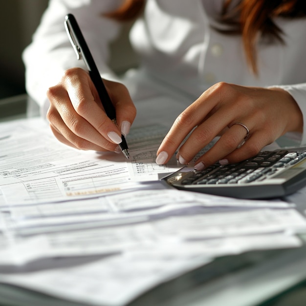 Image of a payroll accountant reconciling payroll accounts with bank statements