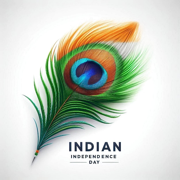 an image of a peacock feather with the words indian on it