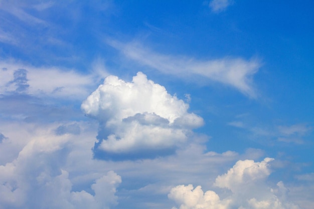 Image phenomenon of nature white clouds in the blue sky