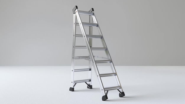 Image of Portable Ladder Isolated on a Plain Background