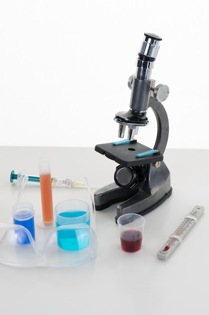 Image of the professional medical laboratory microscope.