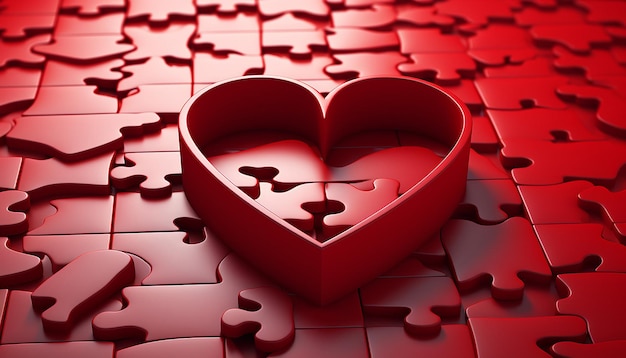 Image of puzzle pieces forming a heart