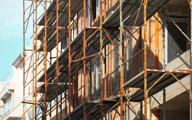 Image of scaffolding on a construction site