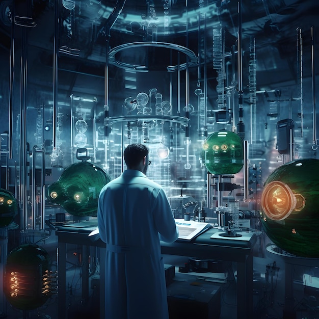 An image of a scientist in a laboratory