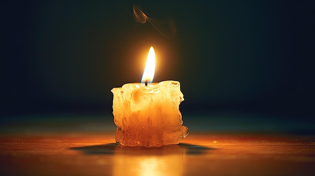 image of a shining candle on a plain background