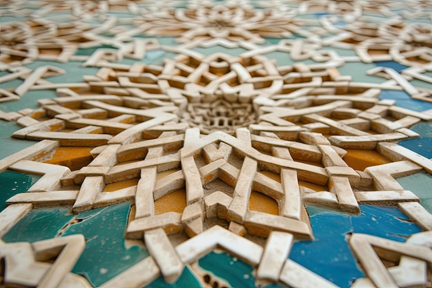 image showcasing intricate Islamic geometrical patterns for Ramadan