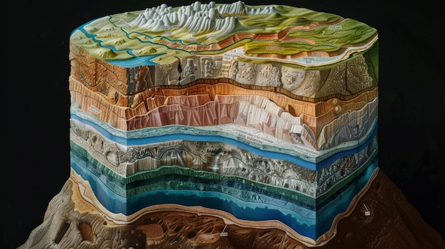 Photo the image shows a crosssection of the earths layers including the crust mantle and core