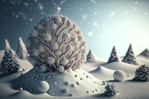 an image of a snowy Christmas scene