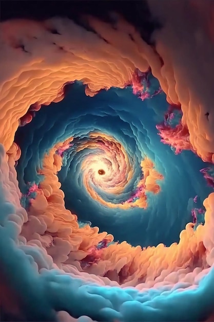 An image of a spiral in the sky generative ai