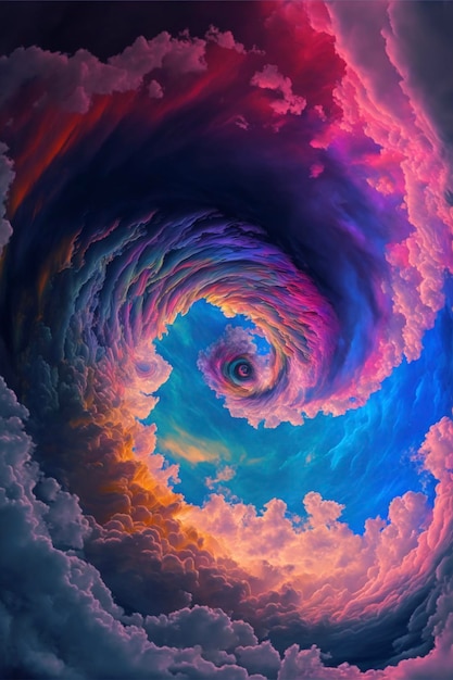 An image of a spiral in the sky generative ai