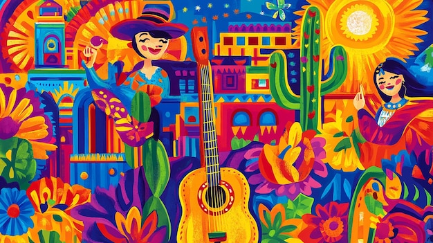 Photo image symbols and traditions of hispanic heritage month