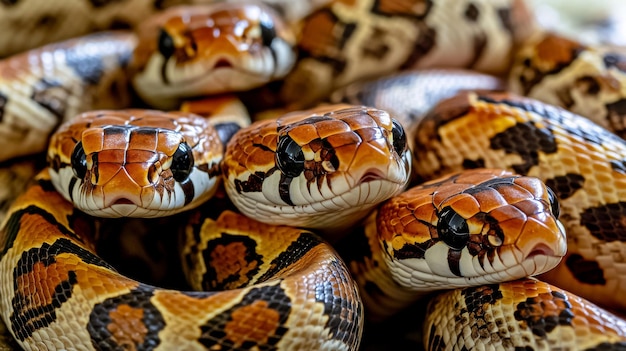 An image of tangled snakes in close up representing the year of the snake in Chinese new year 2025