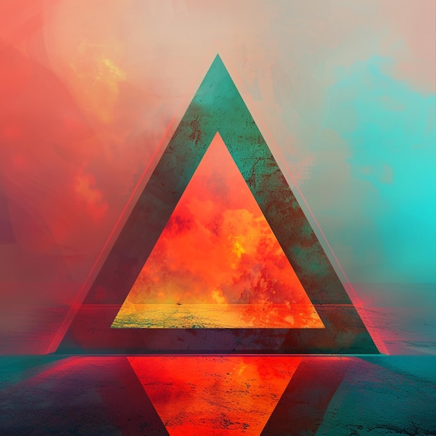 Image of triangle isolated on background