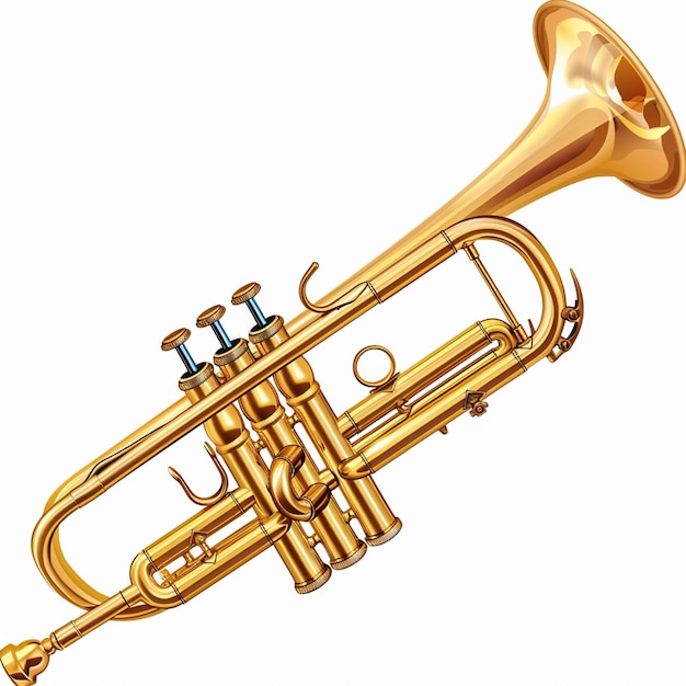 Image of trumpet isolated on background