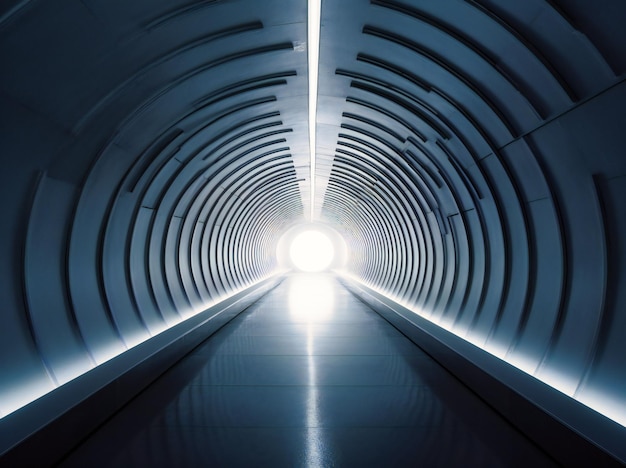 An image of a tunnel with bright light in it