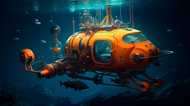 image of a underwater submarine