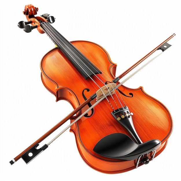 Image of violin isolated on background