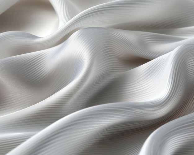 an image of a white fabric with wavy lines