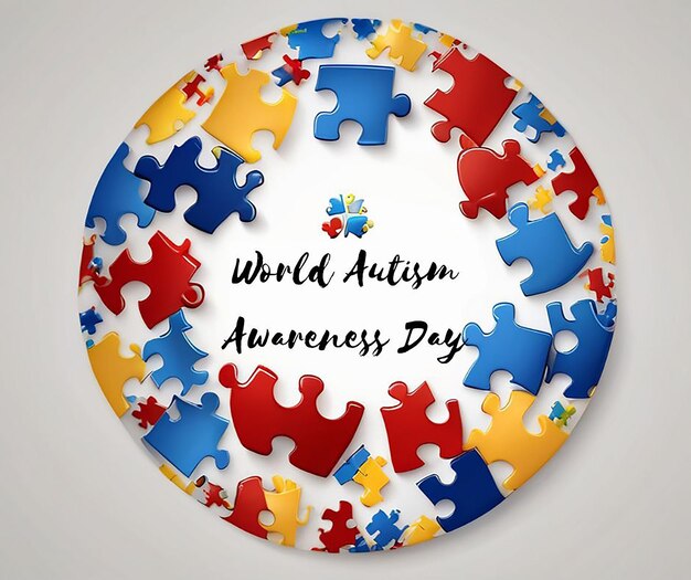 An image of World Autism Awareness Day Template AI Generated