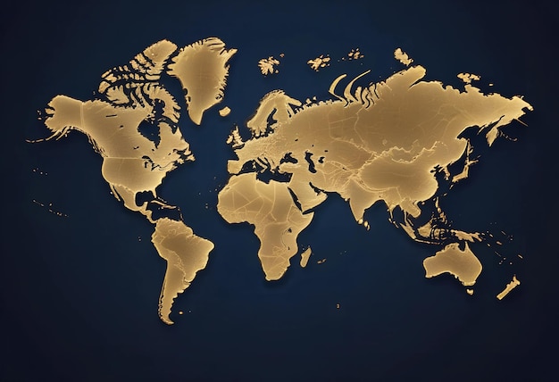 An image of a world map with a monochromatic color scheme featuring a dark background