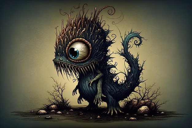 Imaginary monster illustration